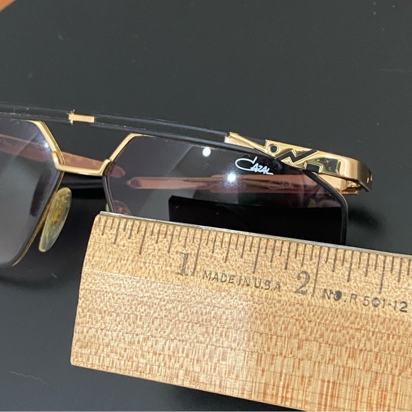 Rare Vintage CAZAL 966 302 Black & Gold Metal Frame UV Protection Sunglasses - Picture 12 of 16
